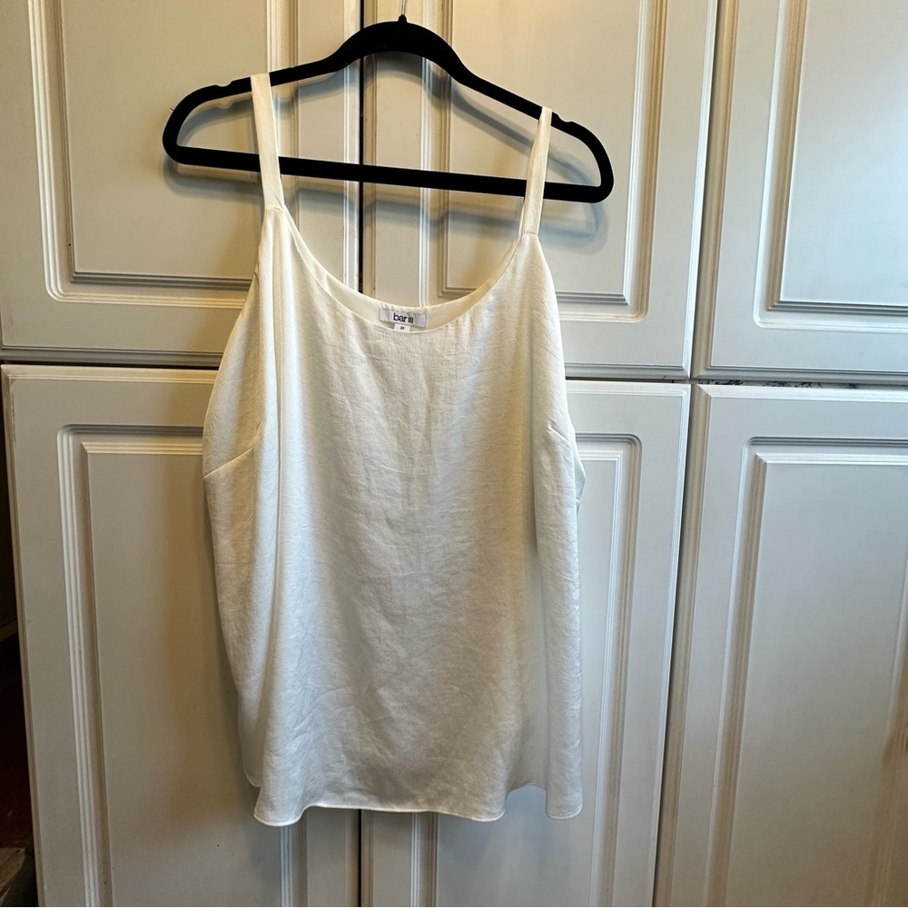 Bar III woman’s Cream Spaghetti Strap Lined Camisole, Size: 2X